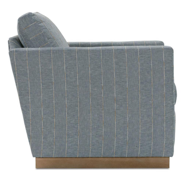 Allie Swivel - Indigo Kid-proof Stripe-Blue Hand Home