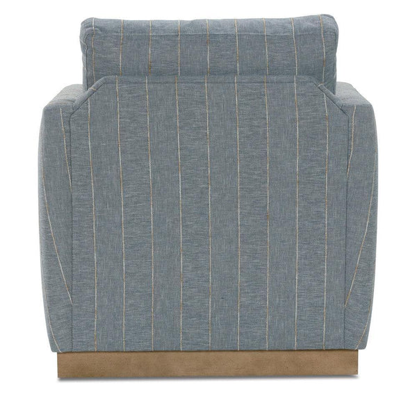 Allie Swivel - Indigo Kid-proof Stripe-Blue Hand Home