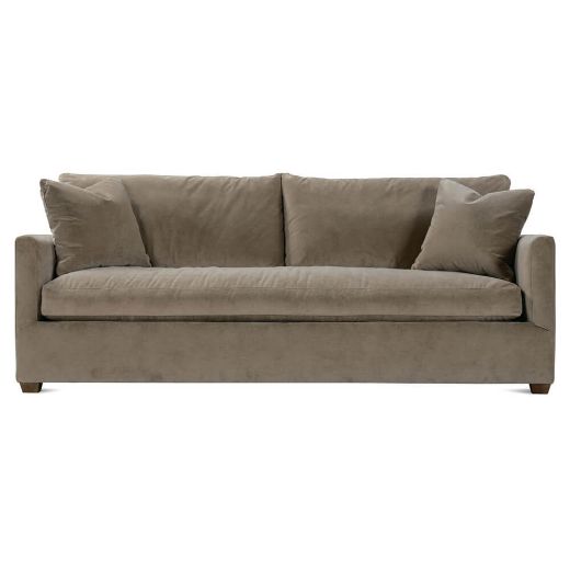 89” Lilah Sofa - Fawn Brushed Velvet-Blue Hand Home