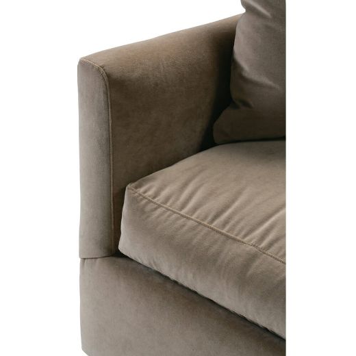 89” Lilah Sofa - Fawn Brushed Velvet-Blue Hand Home