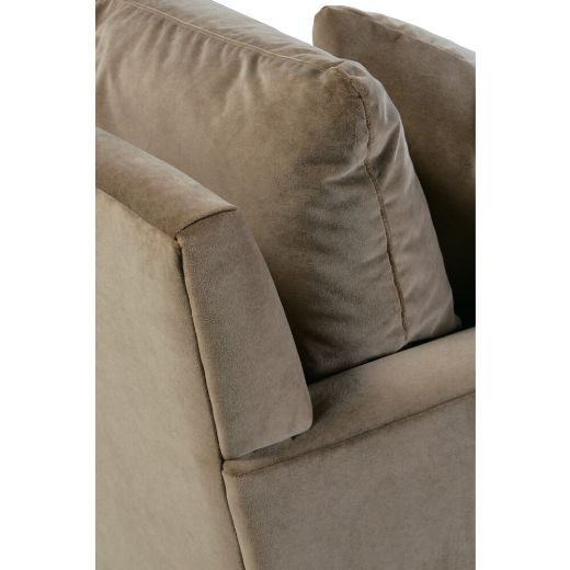 89” Lilah Sofa - Fawn Brushed Velvet-Blue Hand Home