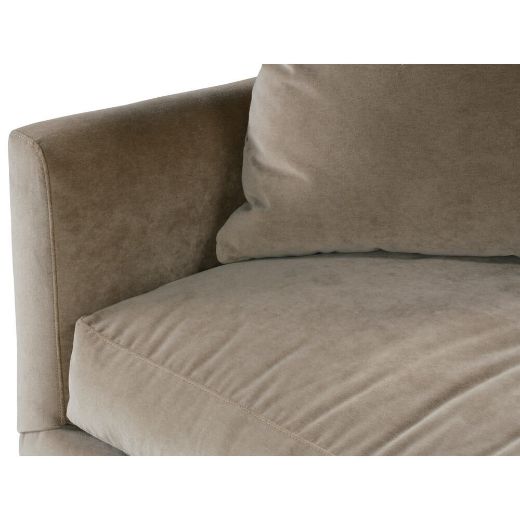 89” Lilah Sofa - Fawn Brushed Velvet-Blue Hand Home