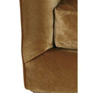 90” Madeline Sofa - Antiqued Amber Velvet-Blue Hand Home