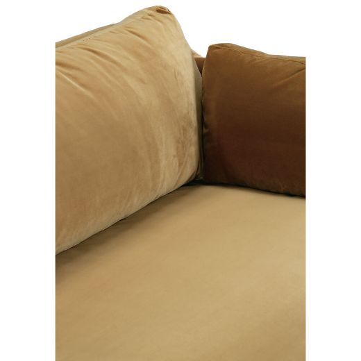 90” Madeline Sofa - Antiqued Amber Velvet-Blue Hand Home