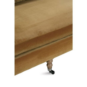 90” Madeline Sofa - Antiqued Amber Velvet-Blue Hand Home