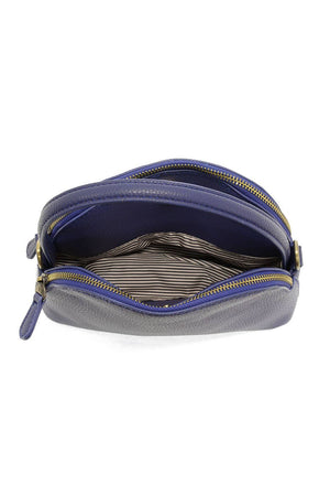 Larissa Double Zip Dome Crossbody-Blue Hand Home