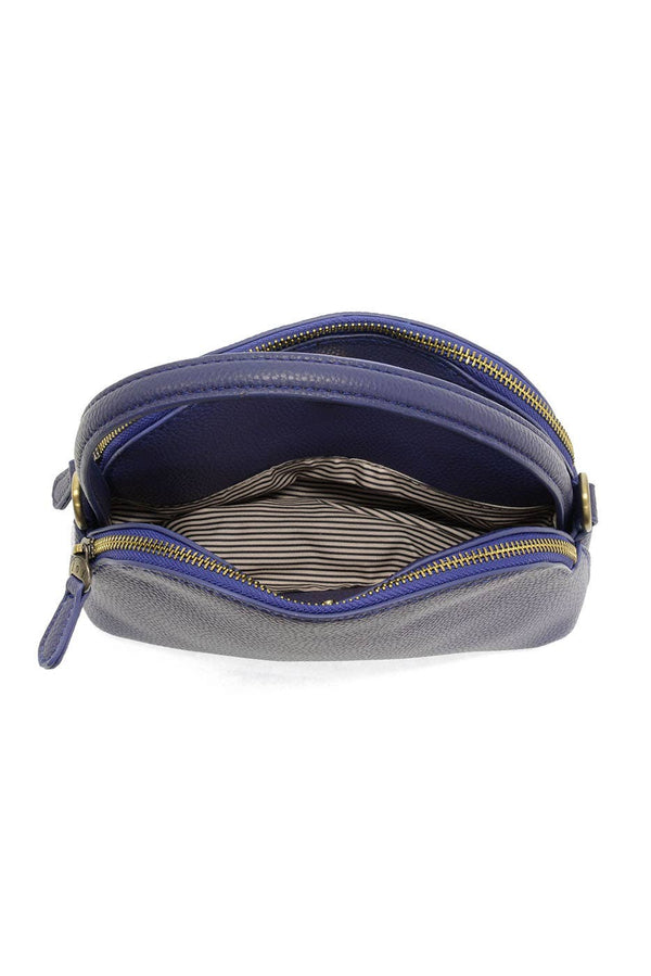 Larissa Double Zip Dome Crossbody-Blue Hand Home