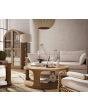 Corte End Table In Straw Wash-Blue Hand Home