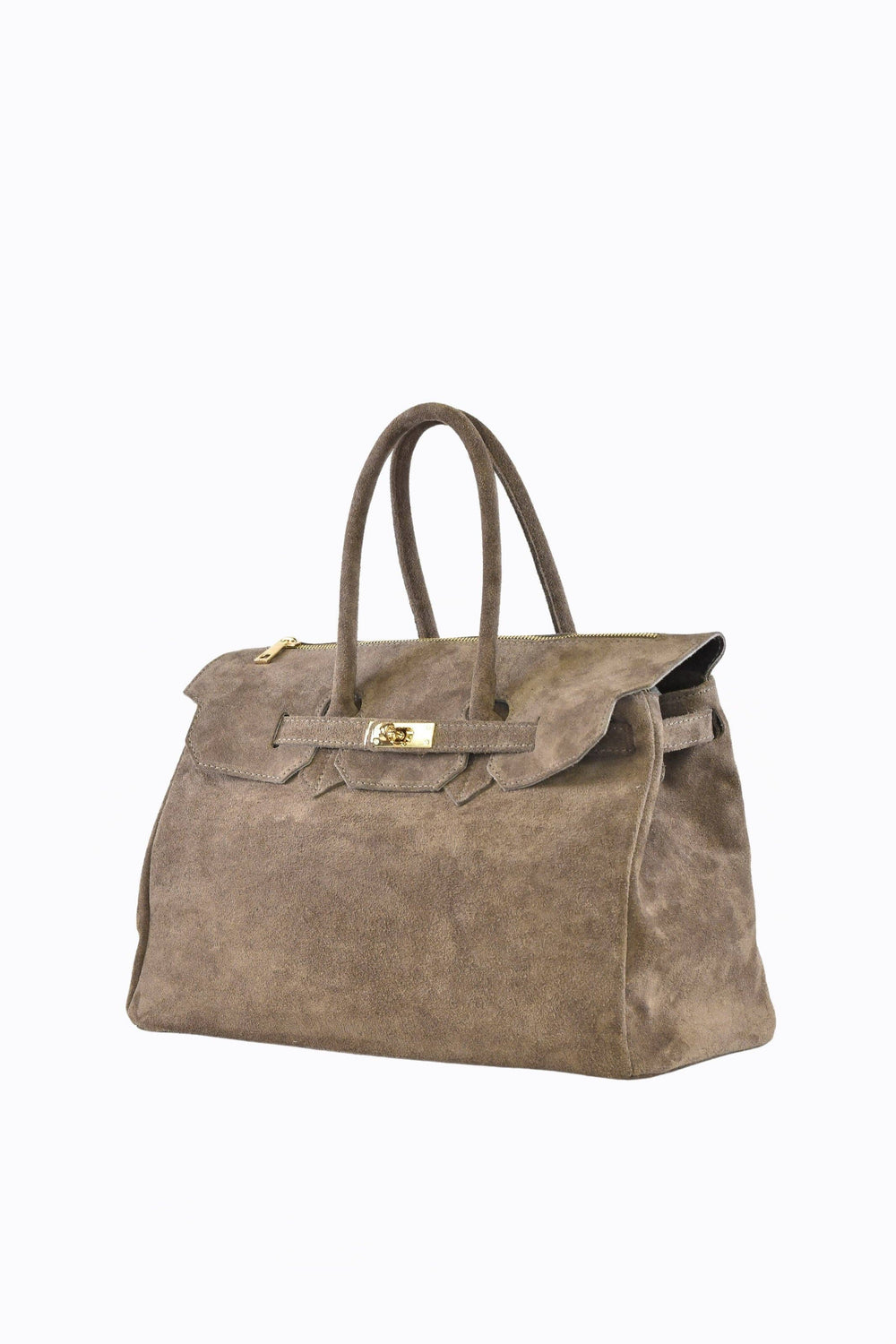 ELIZABETH BAG IN TAUPE SUEDE-Blue Hand Home