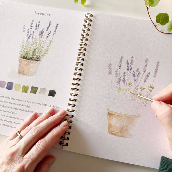 Garden watercolor workbook-Blue Hand Home