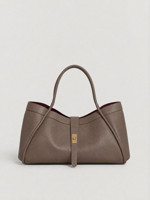 Elegant Large Genuine Leather Bag Made In Italy – 45x25x20