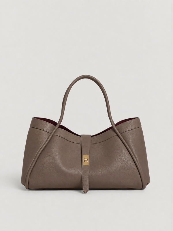 Elegant Large Genuine Leather Bag Made In Italy – 45x25x20