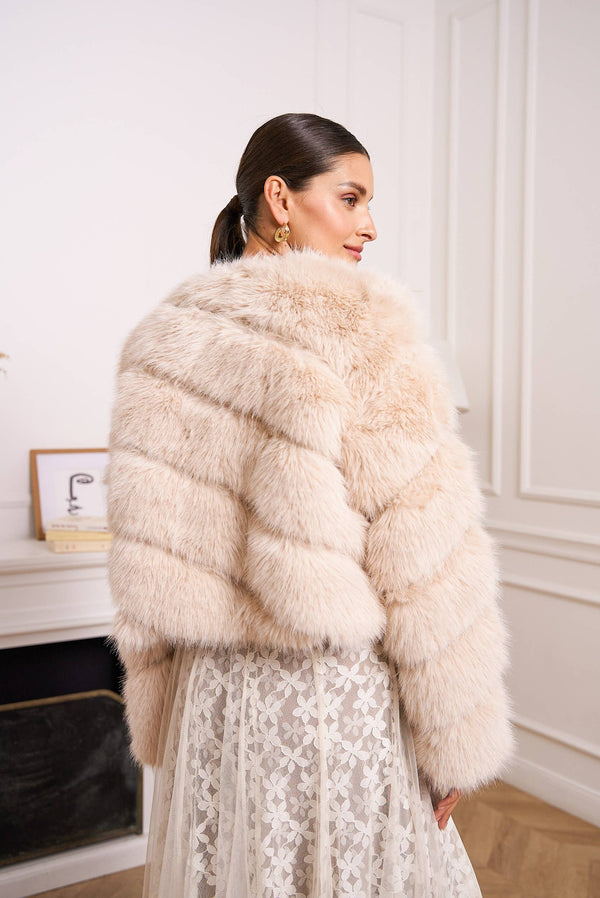 Paula short faux fur jacket - Y168