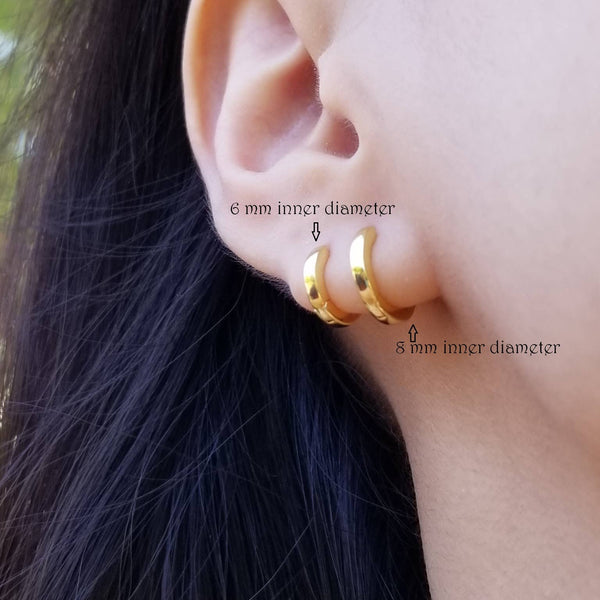 CLASSIC HUGGIE EARRINGS - E-HT1101 / E-HT1100-Blue Hand Home