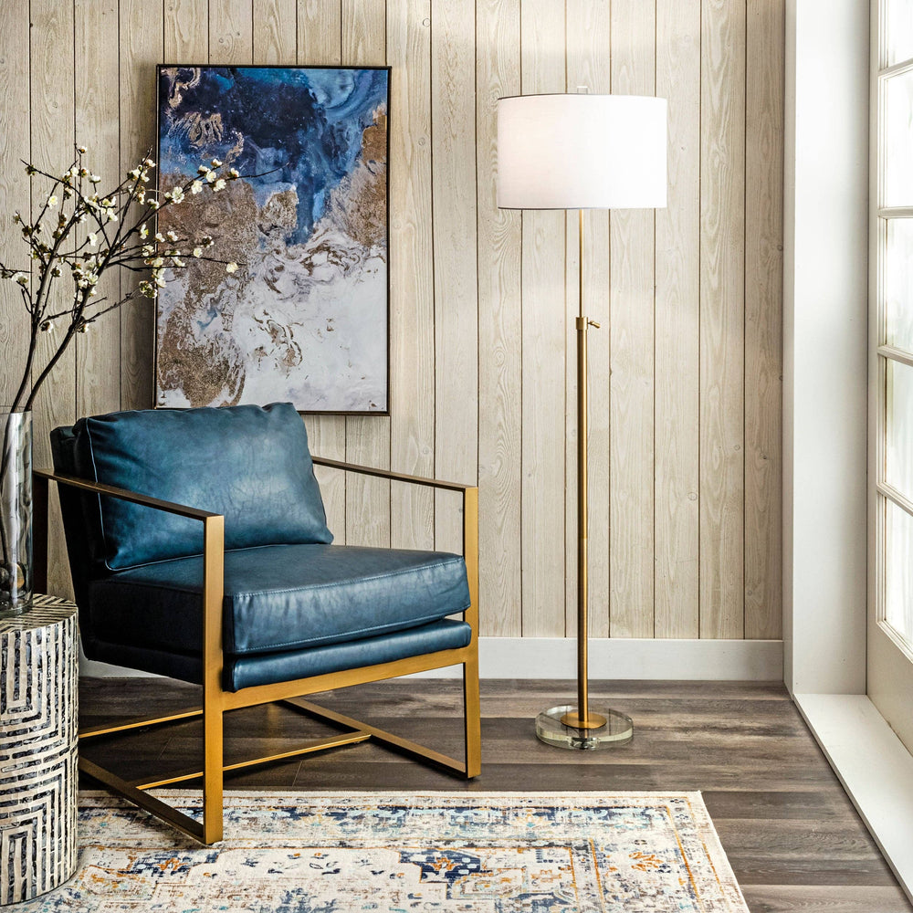 Dexter 60" Metal Floor Lamp-Blue Hand Home