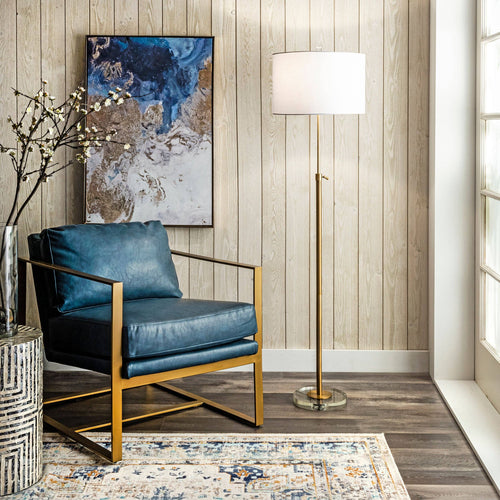 Dexter 60" Metal Floor Lamp-Blue Hand Home
