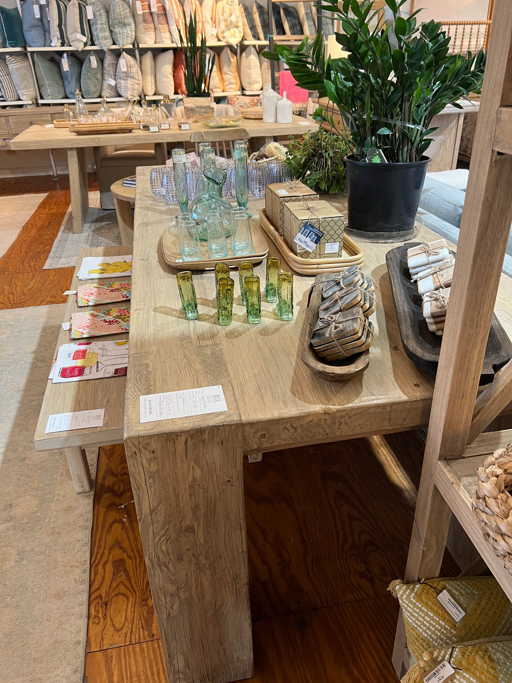 Bali Elm Dining Table - 96-Blue Hand Home