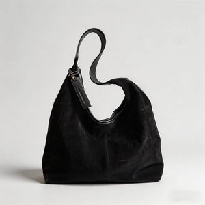 Vintage Suede Hobo Shoulder Bag