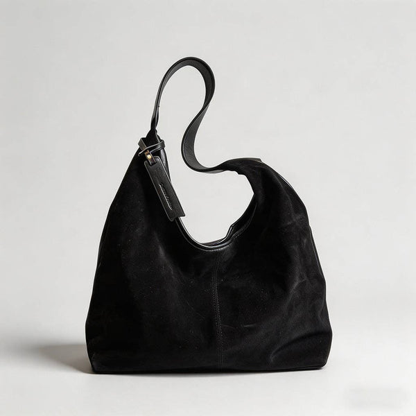 Vintage Suede Hobo Shoulder Bag
