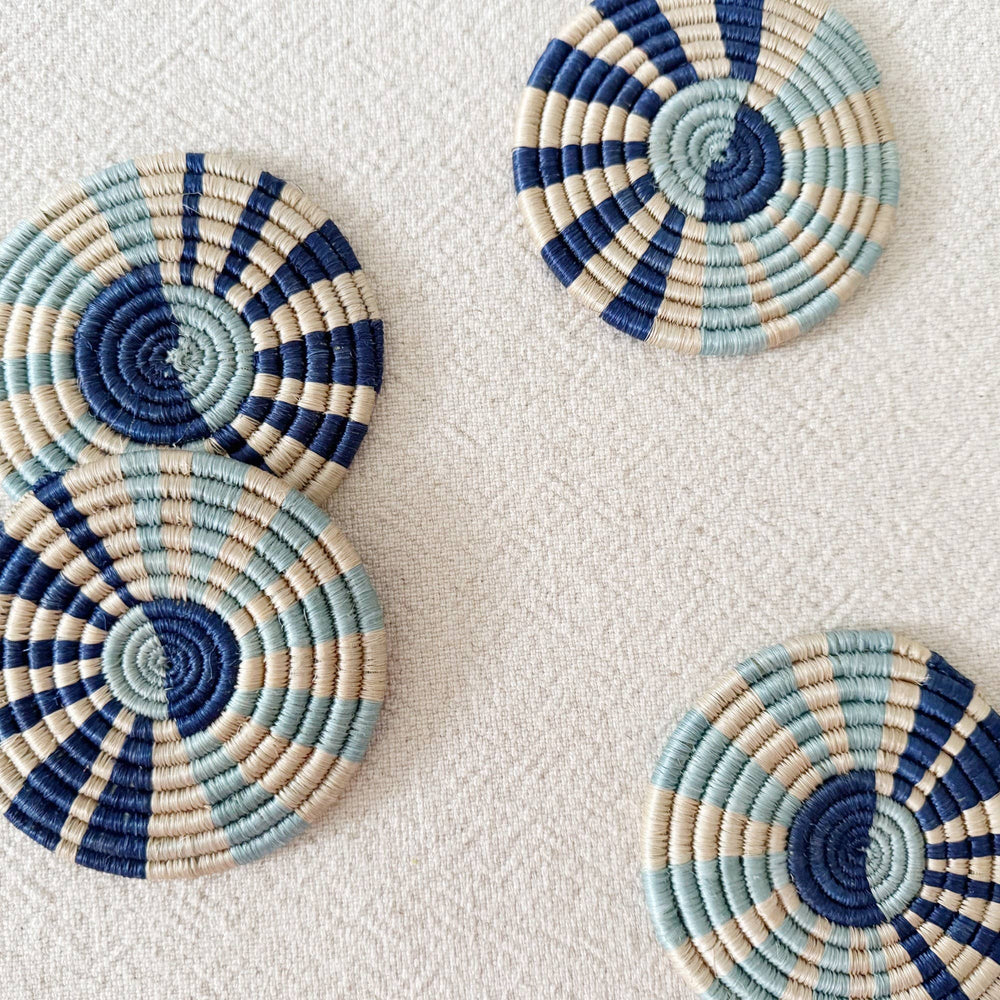 Nzera Coaster Set-Blue Hand Home