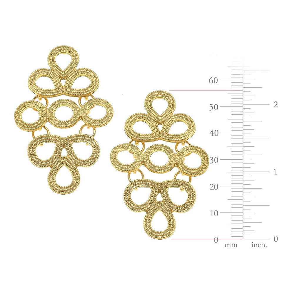 Gold Multi Circle Post Earrings-Blue Hand Home