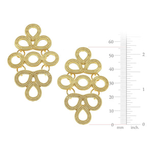 Gold Multi Circle Post Earrings-Blue Hand Home