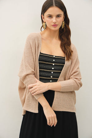 NEW COLOR- DOLMAN SLEEVE OPEN FRONT CARDIGAN-Blue Hand Home