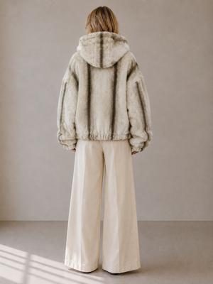 Oyster Bay Jacket — Hooded Faux Fur Zip Jacket