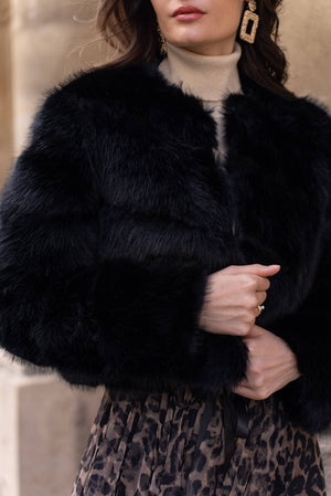 Paula short faux fur jacket - Y168