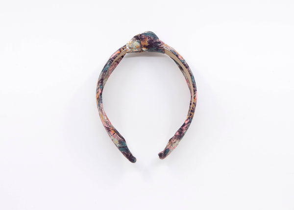 Handmade Women's Liberty Print Knot Headband for Spring-Blue Hand Home