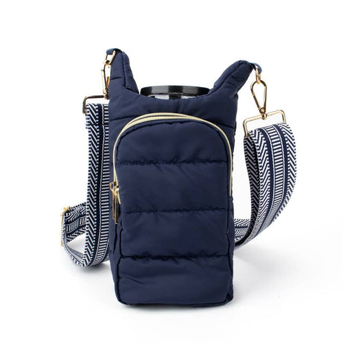 The Capri | Tumbler Carrier Crossbody-Blue Hand Home