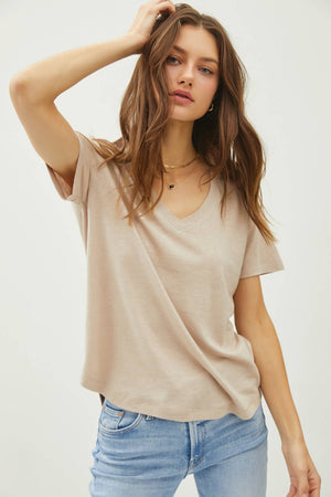 Basic V-Neck Short Sleeve T-Shirt