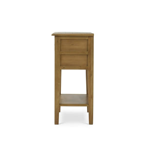 Eton 3 Drawer Side Table in Antique French Oak-Blue Hand Home