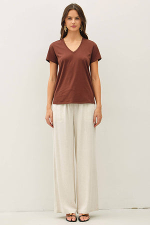 Cotton Jersey V-Neck T-Shirts
