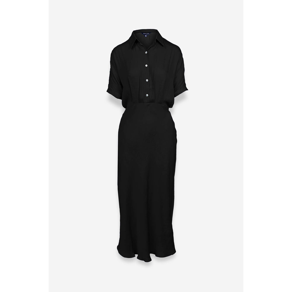 Button Up Midi Shirt Dress-Blue Hand Home