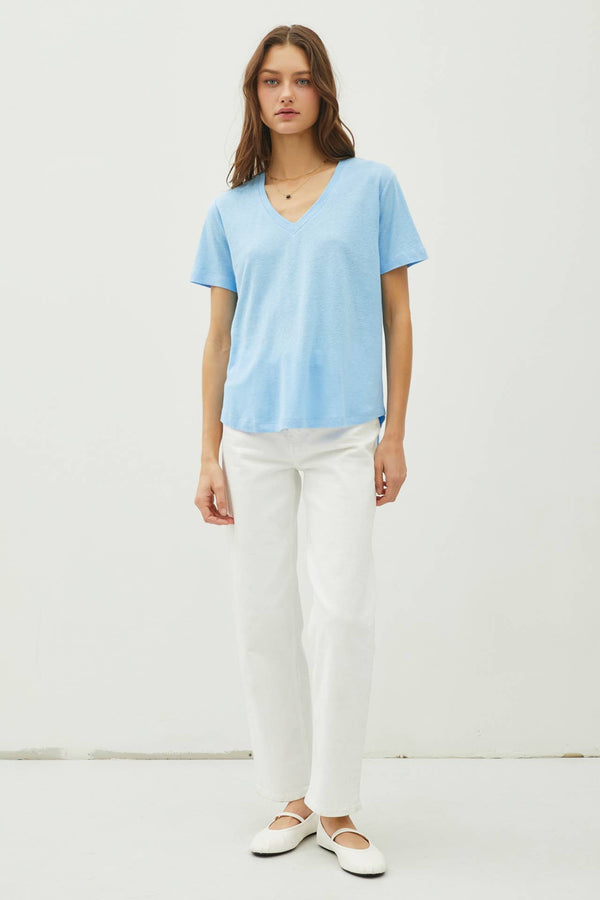 Basic V-Neck Short Sleeve T-Shirt