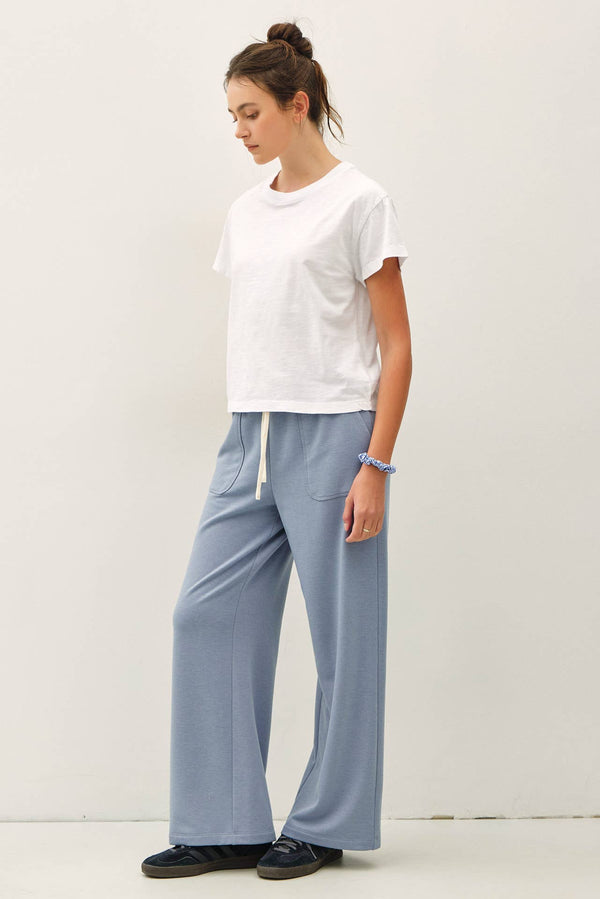 Garment Dyed Cotton Slub Half Sleeve Crop Top