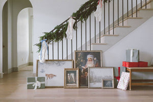 Fox In Winter Framed Antique Art-Blue Hand Home