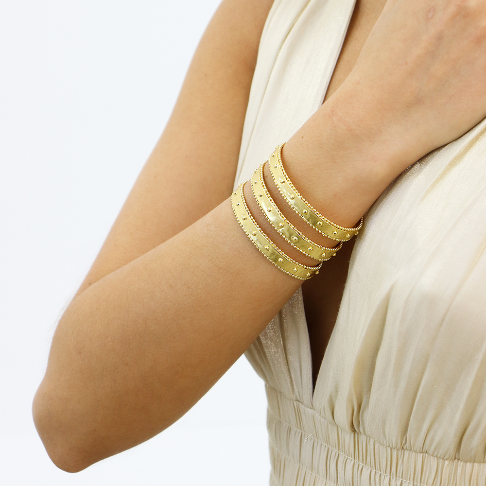 Gipsy Style Cuff Bracelet-Blue Hand Home