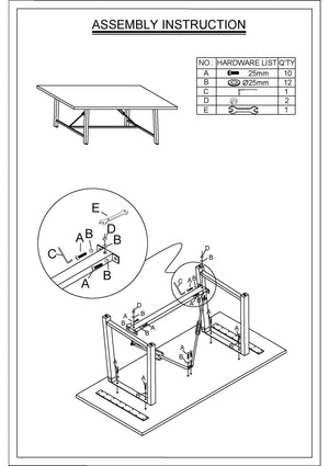 Cam 94" Dining Table-Blue Hand Home