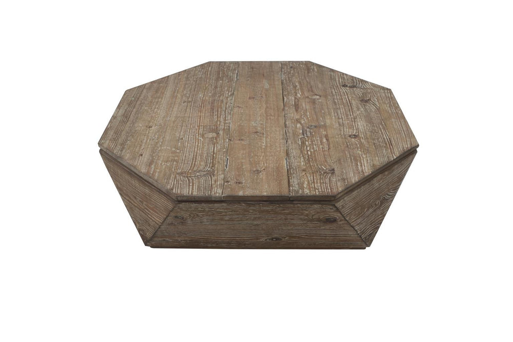 Gina Octagon Storage Coffee Table-Blue Hand Home