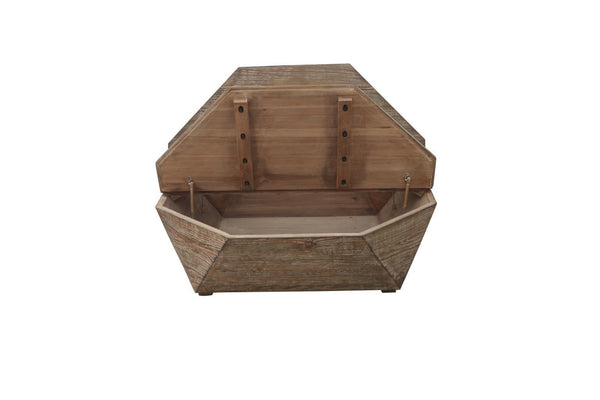 Gina Octagon Storage Coffee Table-Blue Hand Home