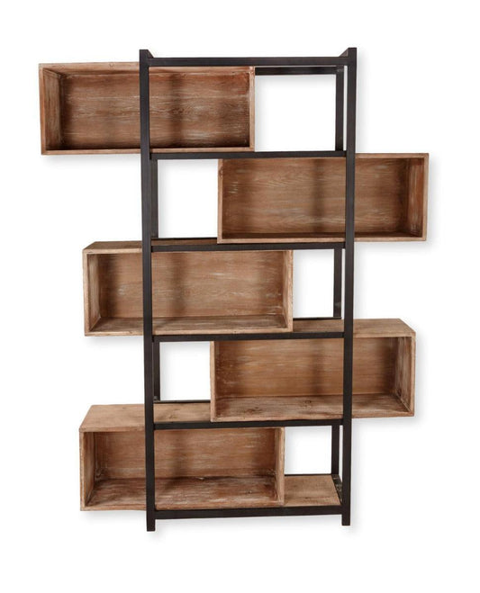Mary Lou Cube Bookcase - Pine-Blue Hand Home