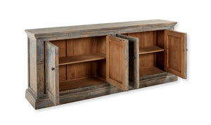 Mimi 4DR Cabinet - Reclaimed Pine-Blue Hand Home