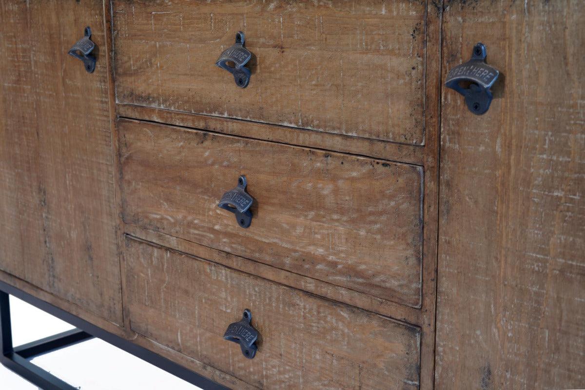 Brewery Cabinet - Iron / Reclaimed Pine-Blue Hand Home