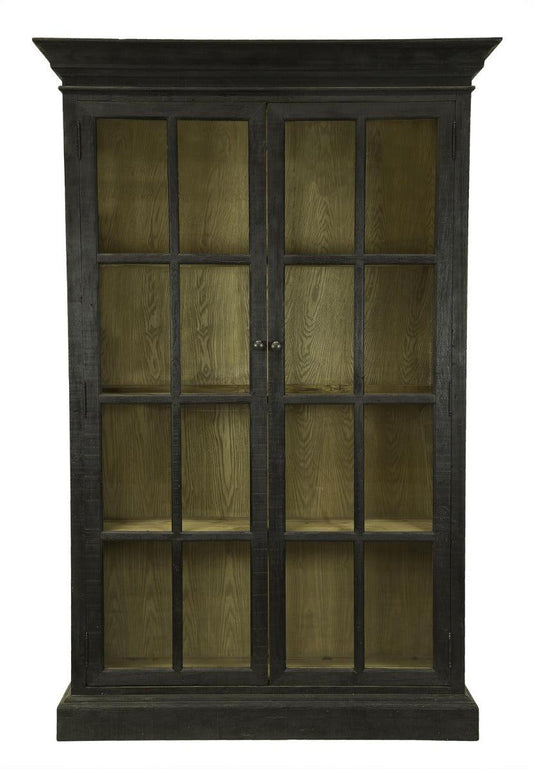 Ebony Library Cabinet - Reclaimed Pine-Blue Hand Home
