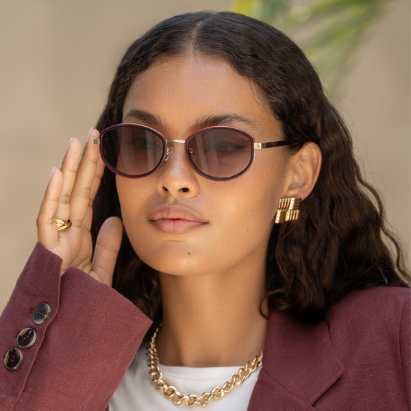 Jordan Acetate Oval Sunglasses