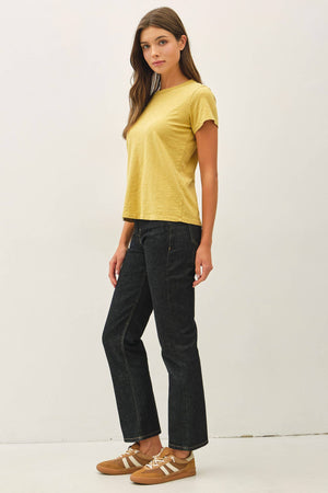 [NEW SHADE]GARMENT DYED COTTON SLUB TEE