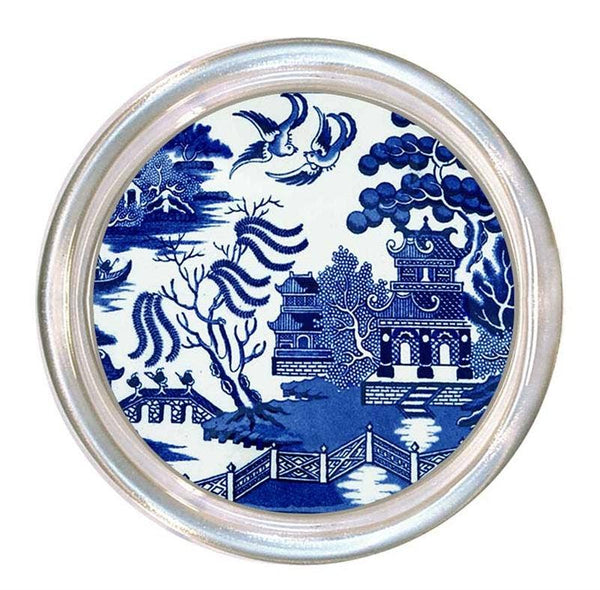 C1386 - Blue Willow Decoupage Coaster-Blue Hand Home
