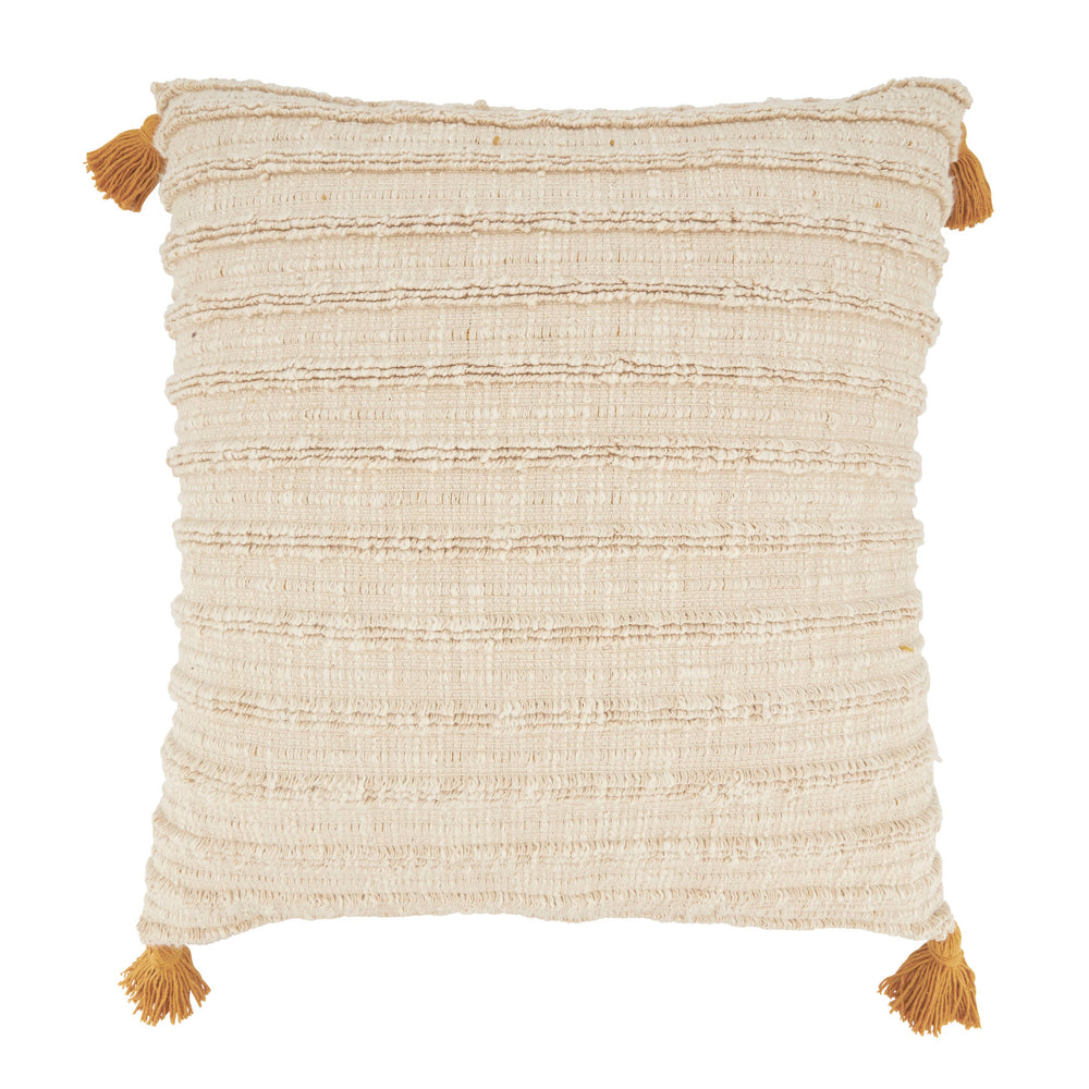 Timeless Texture Striped Woven Throw Pillow-Blue Hand Home